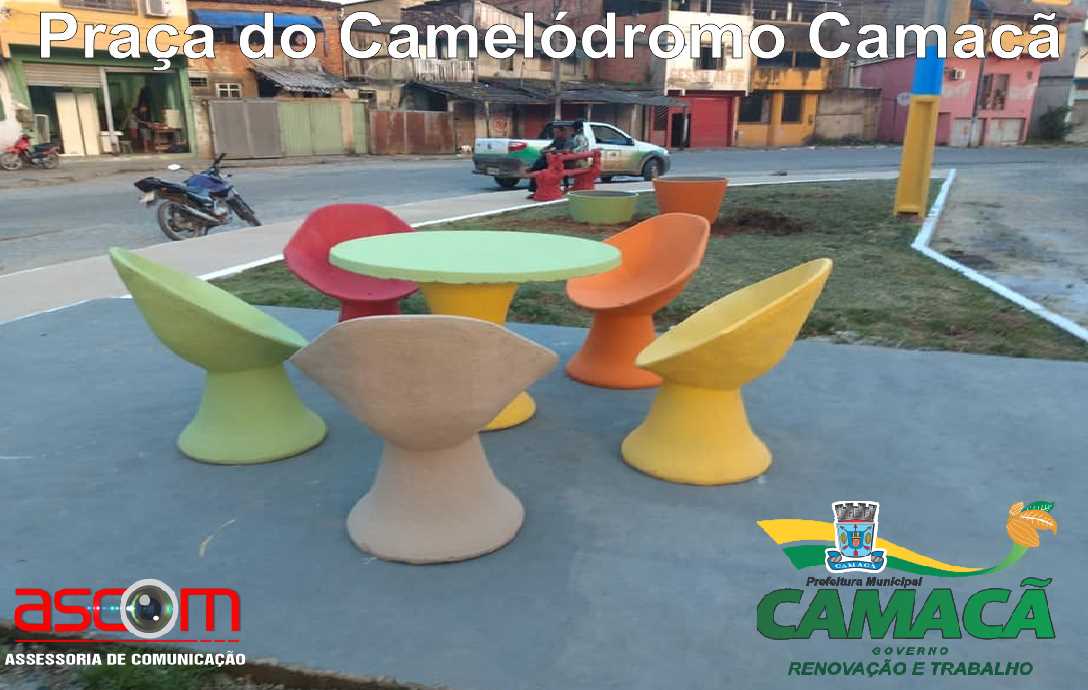 Prefeitura realiza decorações nas Pracinhas para ambiente de lazer